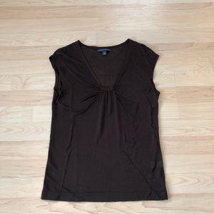 Banana Republic Brown Semi Sheer Top Size Small